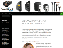 Tablet Screenshot of blog.pocketwizard.com